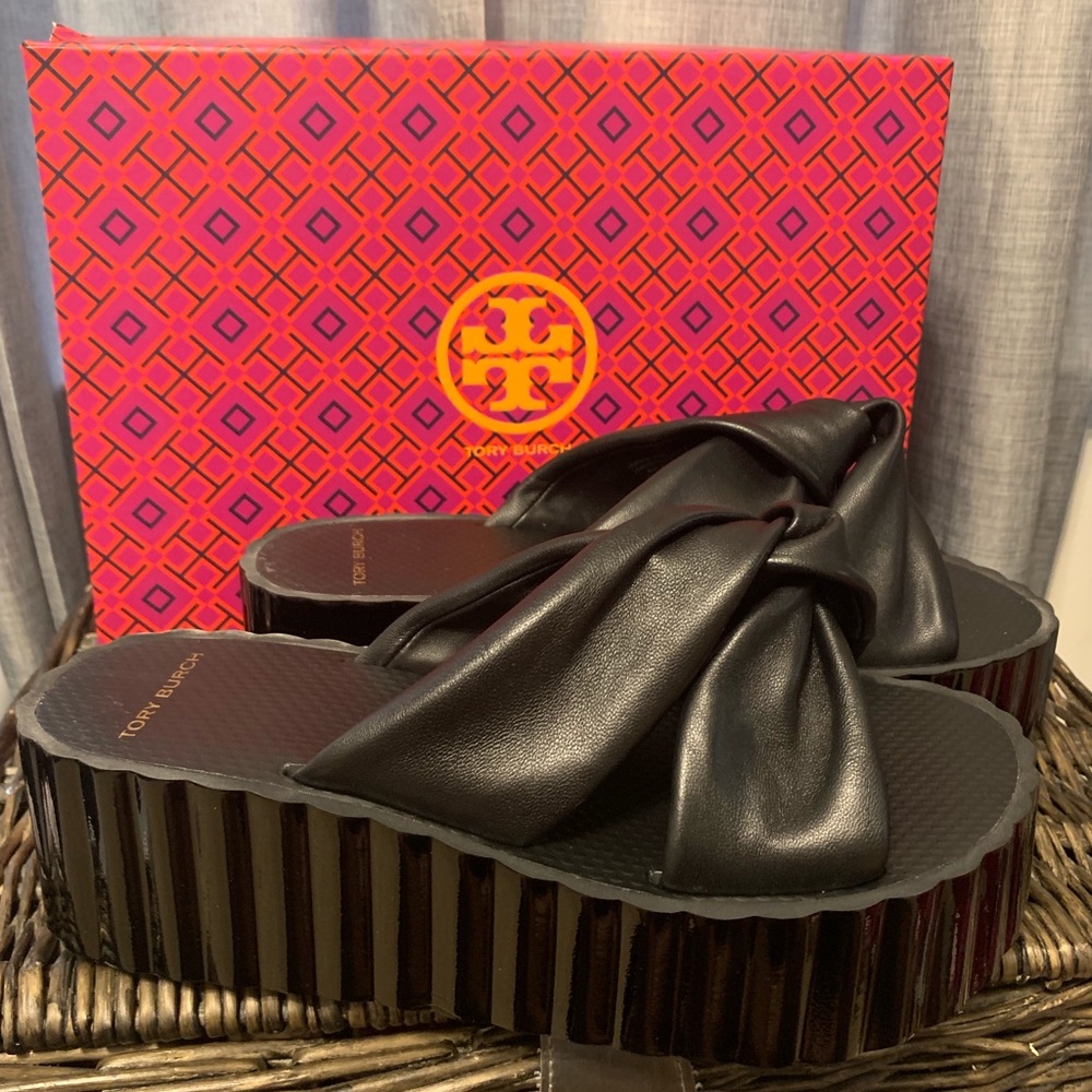 Tory Burch Wedge Slide- ONLY WORN TWICE!!